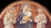 GOZZOLI, Benozzo, Madonna and Child between St Francis and St Bernardine of Siena dfg